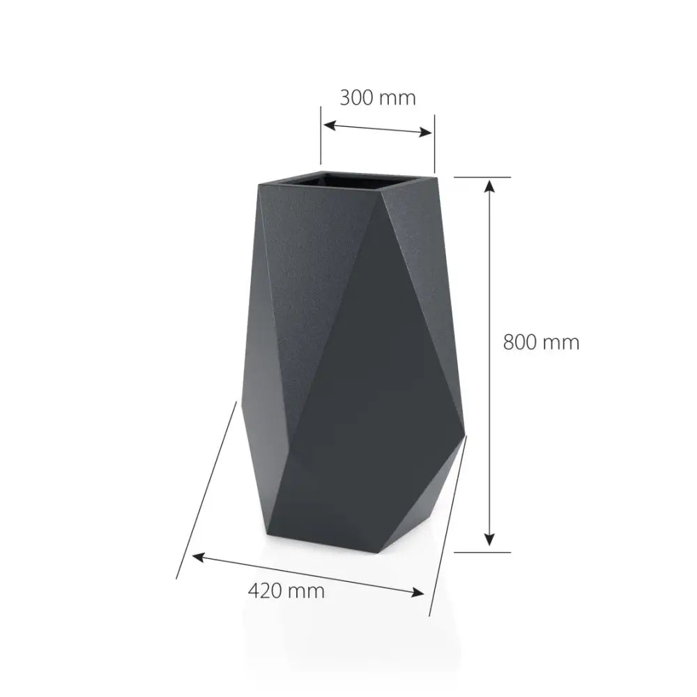 Blomsterpotte Volcano Rød (med Indre Hylle + Vann Drenering)
