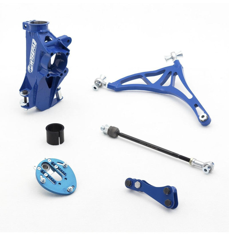 Komplett WISEFAB lock-kit med svingspindler og styrestag for BMW E90 E92 drift