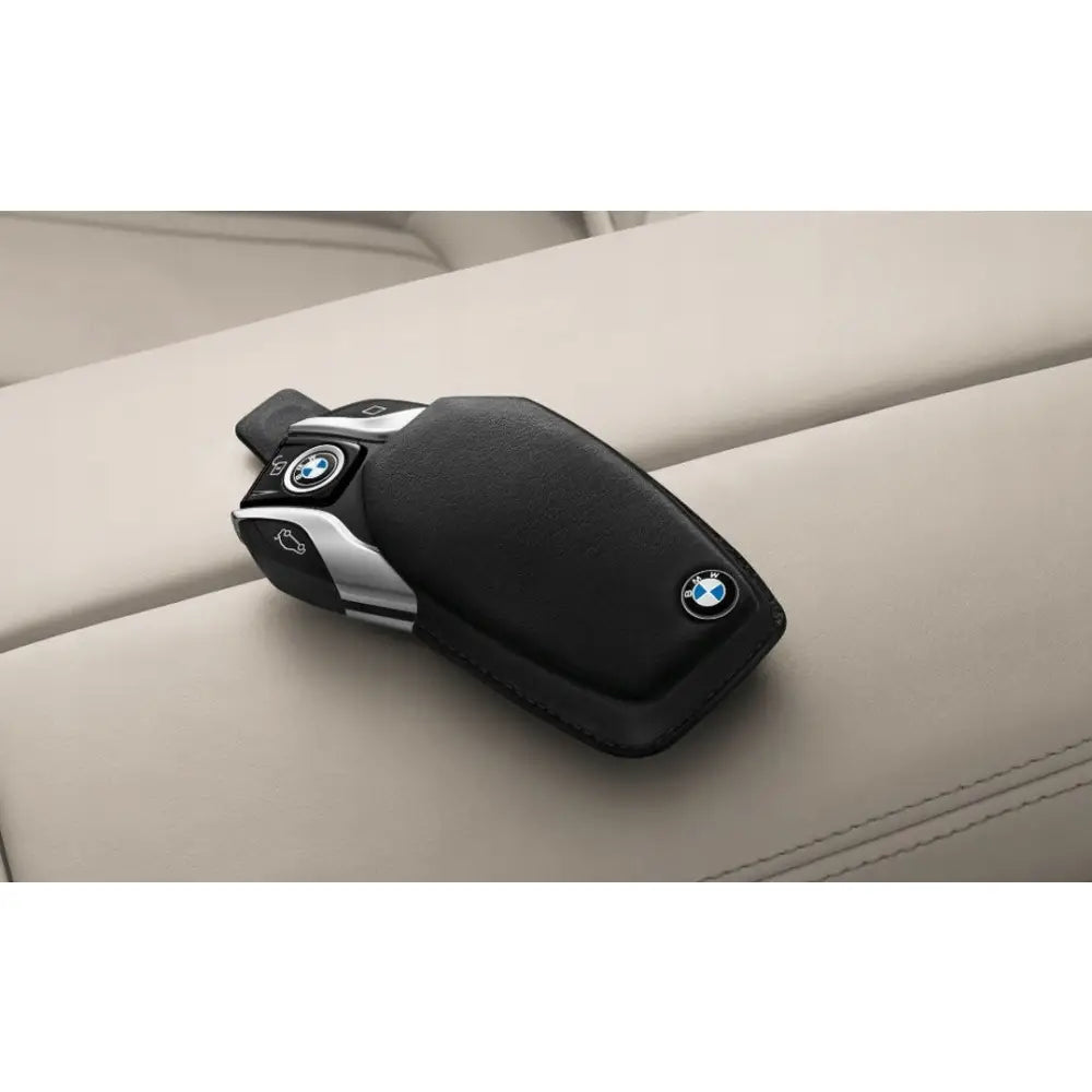 Bmw Oe Nøkkeletui med Skjermdisplay i Sort Skinn