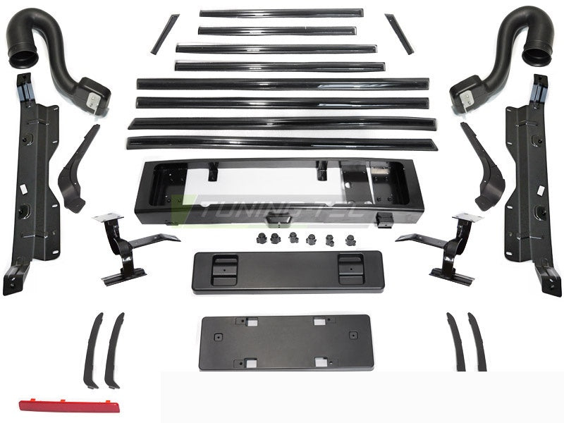 Bodykit Mercedes W463 BRBS Look sett i trekvartsvinkel forfra