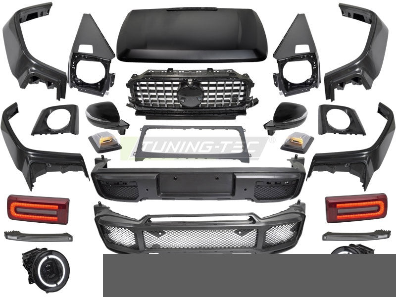 Bodykit BRBS Look montert på Mercedes G-Klasse W463 sett forfra