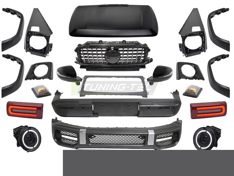 Bodykit Sport 464 Look montert på Mercedes G-Klasse W463 sett forfra