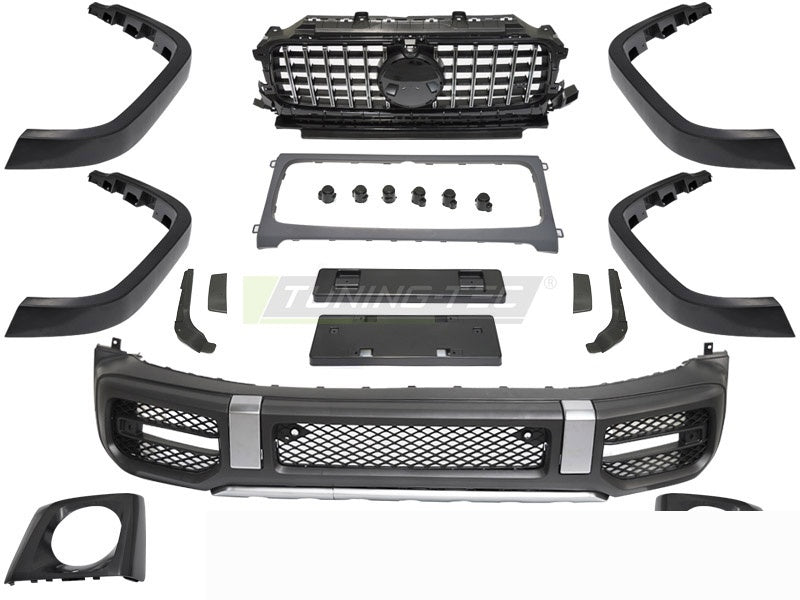 Bodykit Sport Look montert på Mercedes G-Klasse W464 sett forfra