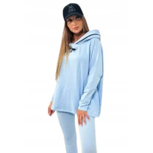 Bomullsett med Genser og Leggings i Blått