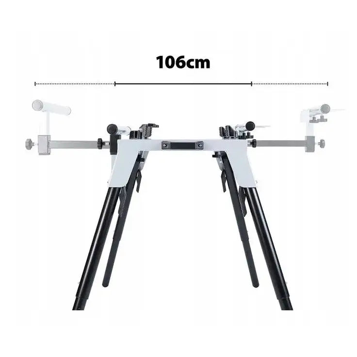 Bord til kappsager Heavy Duty Evolution, frontvisning med justerbare armer og bredde på 106 cm.