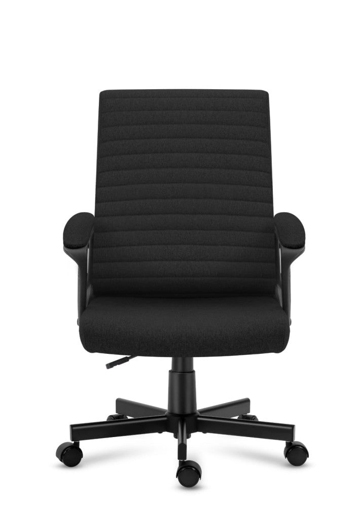 Boss 2.5 Svart kontorstol – sidevisning med 61 cm høy ryggstøtte