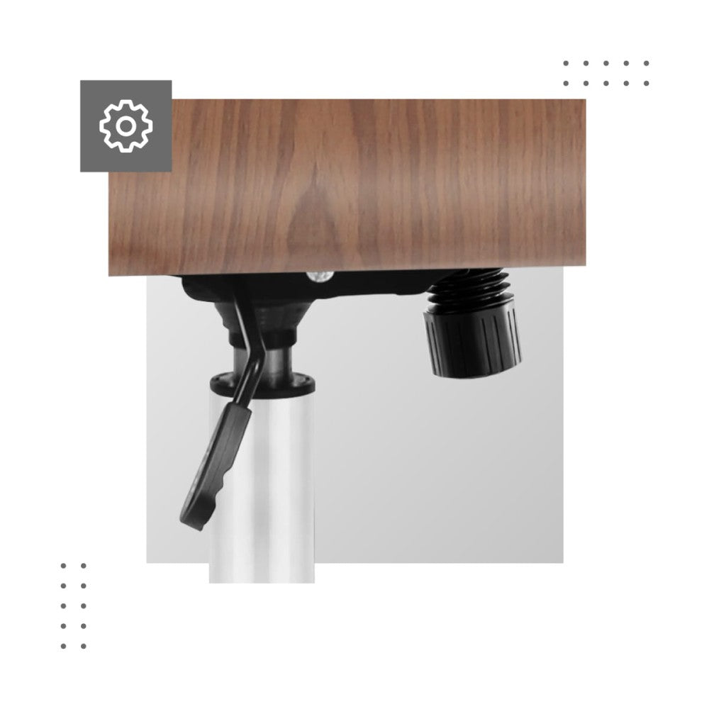 Boss 8.0 sort kontorstol sett bakfra – Timber FX-konstruksjon i helhet