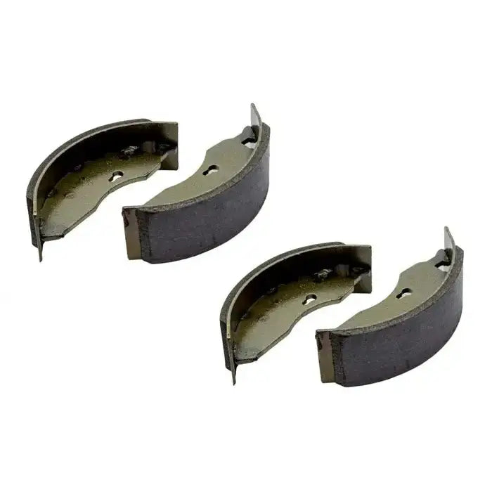 Bremsesko AL-KO 160x40, fire mørkegrå bremsebånd med fjærer sett skrått fra siden mot hvit bakgrunn.