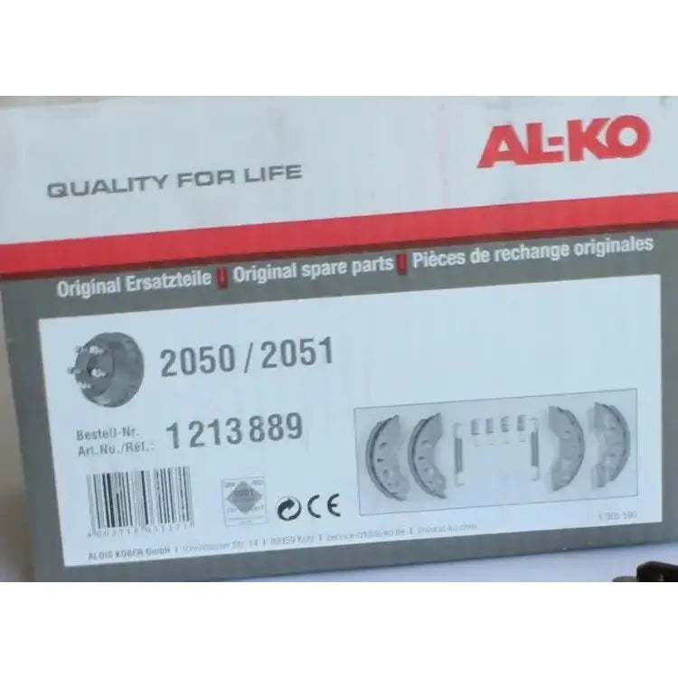 Bremsesko for AL-KO 2050/2051, emballasje med tydelig AL-KO-logo og illustrasjon av bremsedeler.