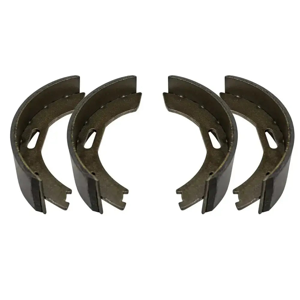 Bremsesko for BPW-aksler 200x50, sett ovenfra i par, viser halvsirkelformede utsparinger og hakk.