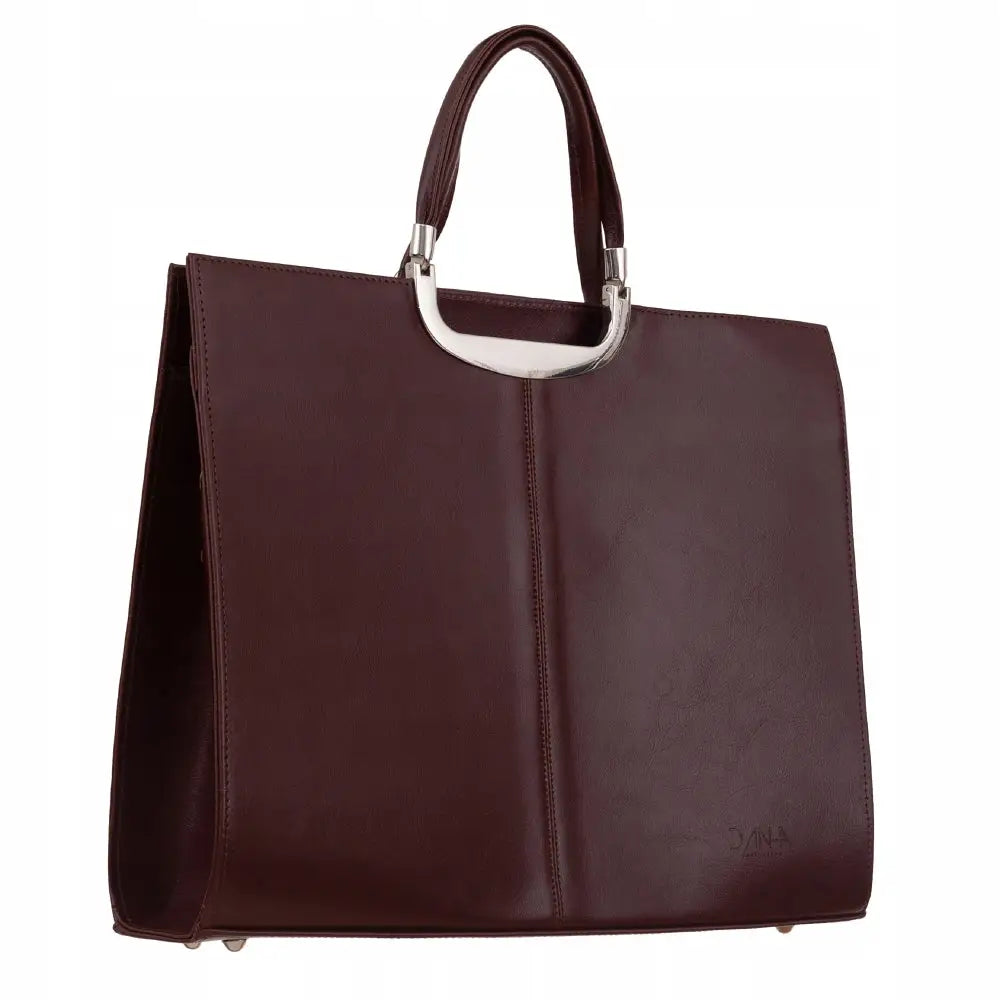 Brun Skinnmappe A4 Ekte Lærveske