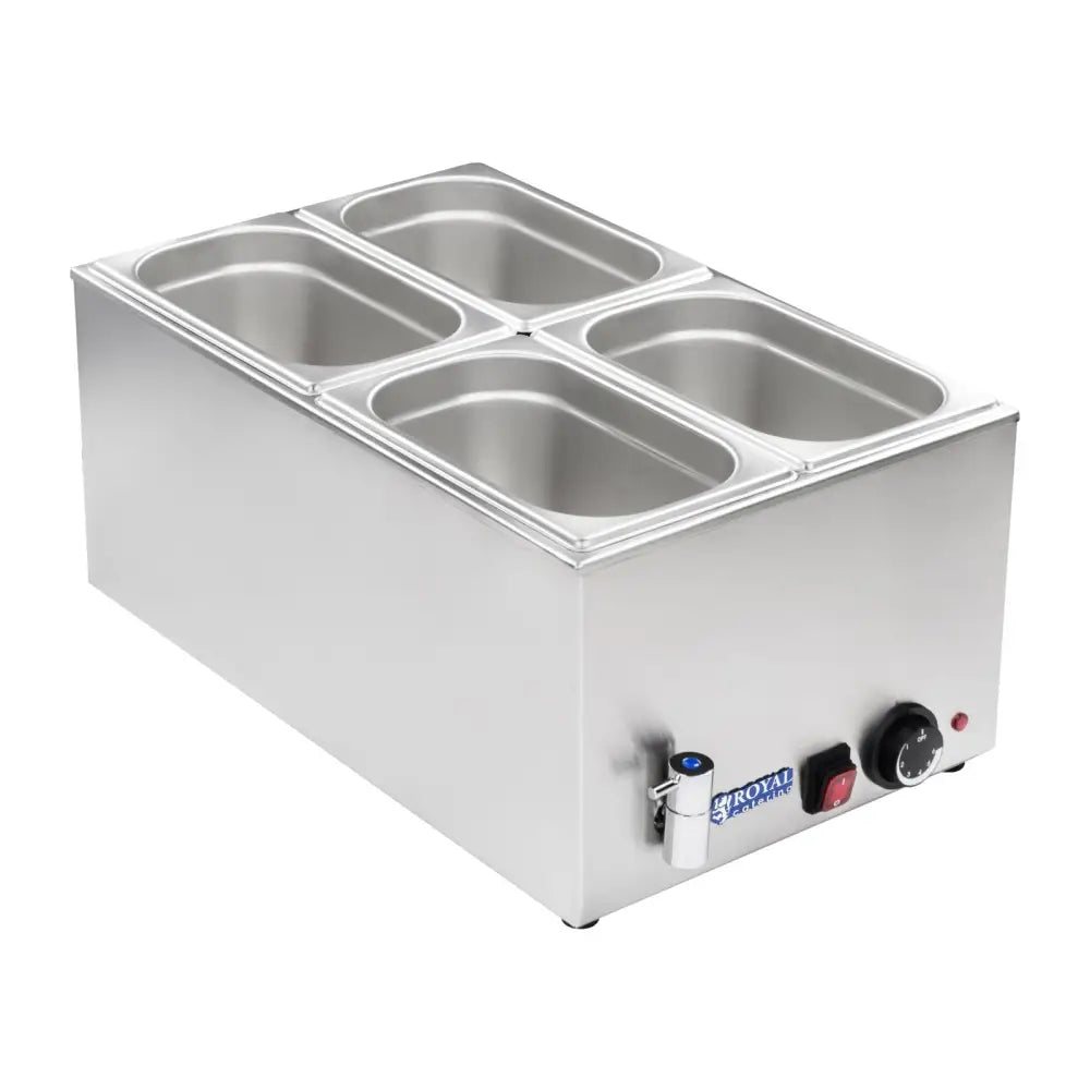 Buffetvarmer med Tappekran + 4 Gn med Lokk