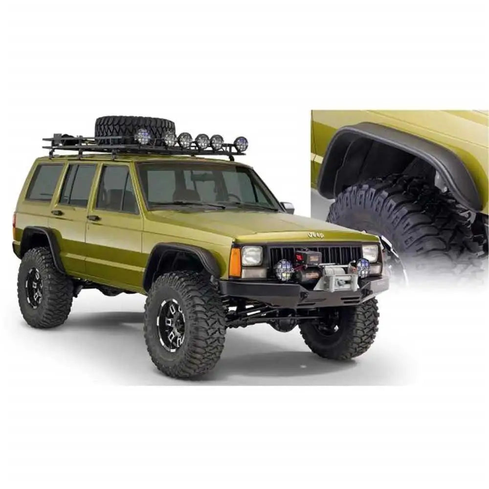 Bushwacker Flat Style Skjermbredder Sett - Jeep Cherokee Xj 84-01