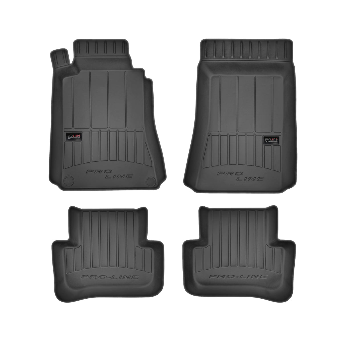 Frogum 3D Premium gulvmatter i TPE til Mercedes C-klasse W203/S203 2000–2007 – svart sett med 4 stk
