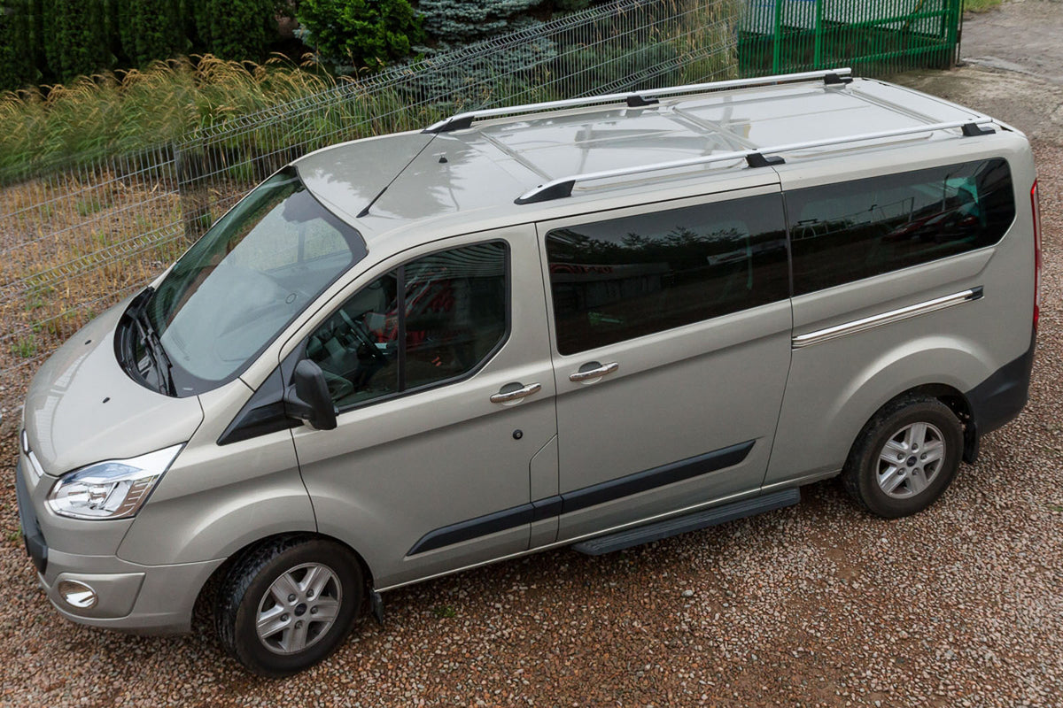 Takrails Ventshield til Ford Tourneo Custom I 2012-2023 i aluminium og ABS