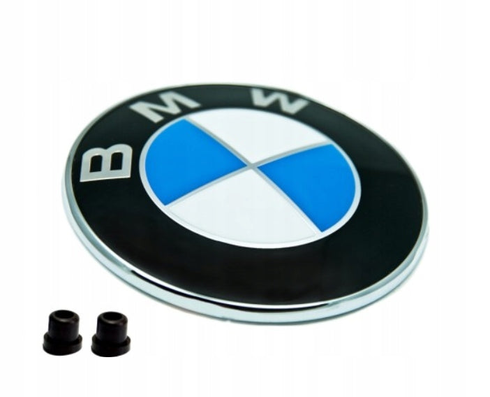 Emblem Bmw til / med propper - 1 stk. D - Ø82mm Bakluke - sett bakfra