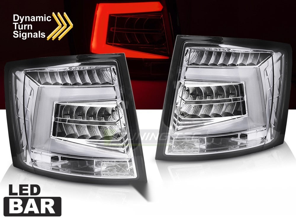 Detaljbilde av baklykter Skoda Octavia III SW 12-20 OEM Bulb med LED-detaljer.