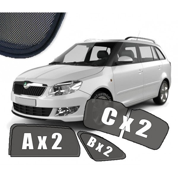 Sr solskjerm i akryl til Skoda Fabia (STV) II som vindavviser og regnbeskyttelse