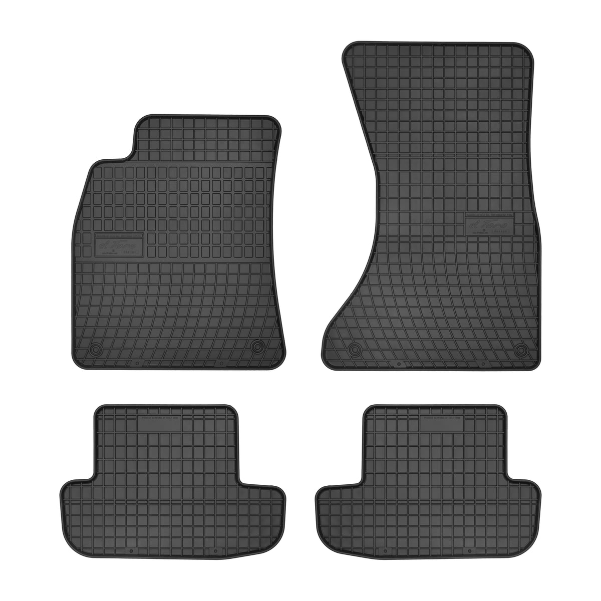 Frogum gummimatter til Audi A5/S5 Coupe 8T (2007-2016) – svart med 1 cm sidekant, sett med 4 stk