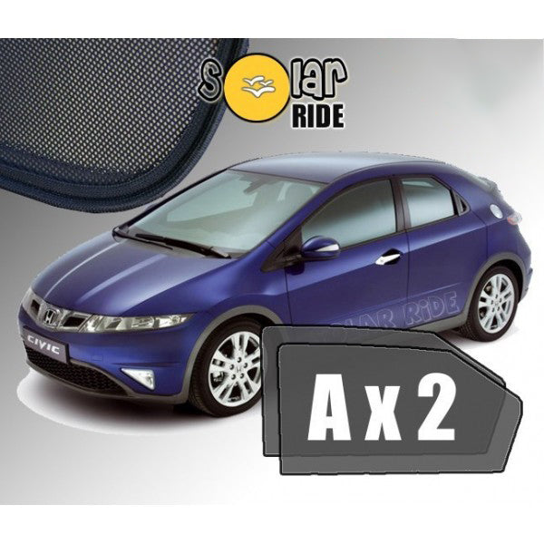 Sr solskjerm i akryl til Honda CIVIC Hatchback VIII, vindavviser med enkel montering og roykfarget design
