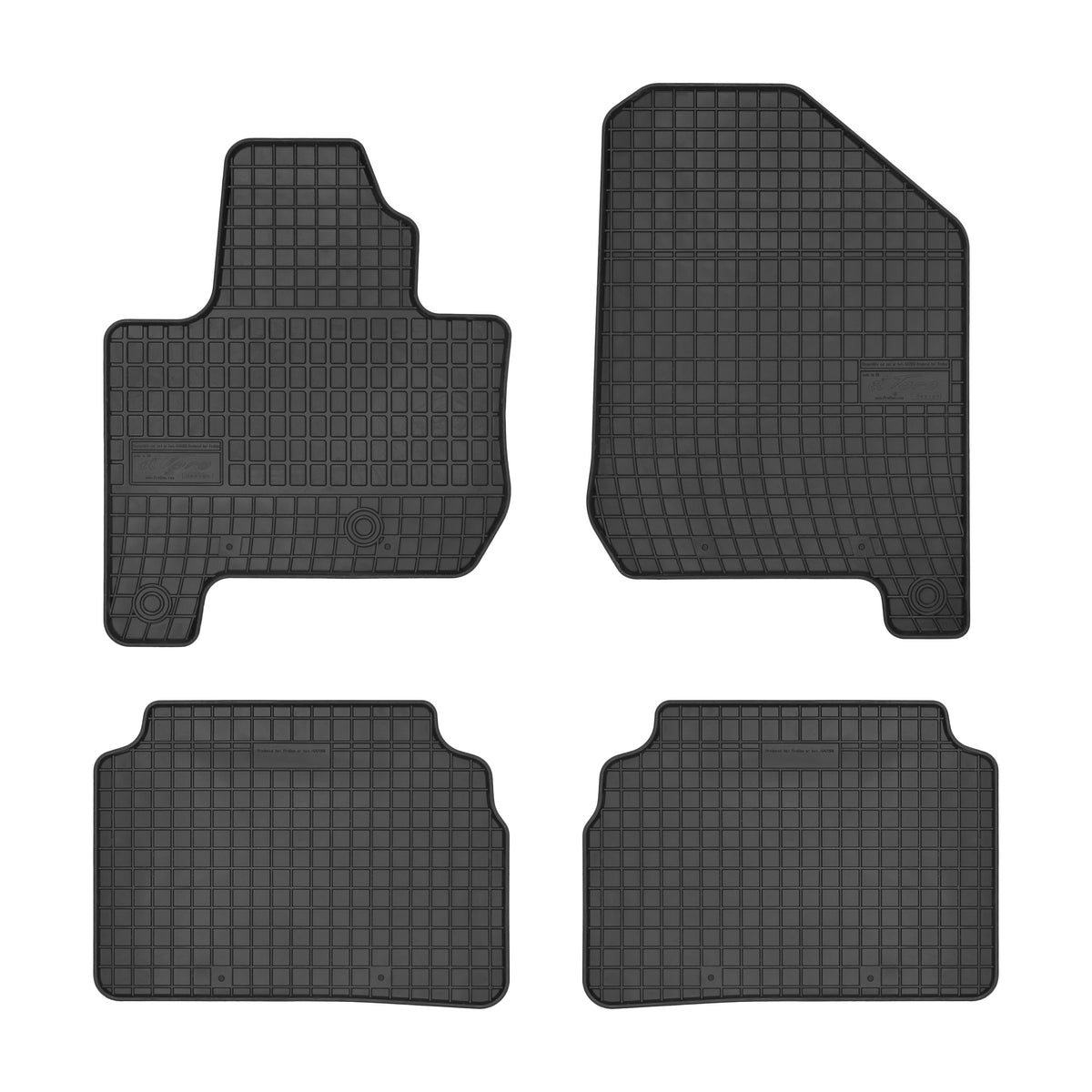 Frogum gummimatter til Kia e-Soul I (2014-2019) – svart sett med 4 matter og 1 cm sidekant
