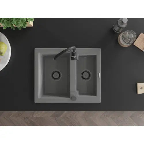 Carlos Kjøkkenvask 1 1/2 Kum 582x475 Mm Grå 6518581500-71-b
