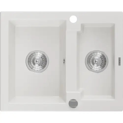 Carlos Kjøkkenvask 1 1/2 Kum 582x475 Mm Hvit - 6518581500-20