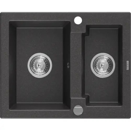 Carlos Kjøkkenvask 1 1/2 Kum 582x475 Mm Svart/grå - 6518581500-76