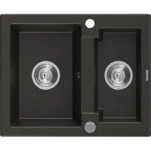 Carlos Kjøkkenvask 1 1/2 Kum 582x475 Mm Svart/gull - 6518581500-75