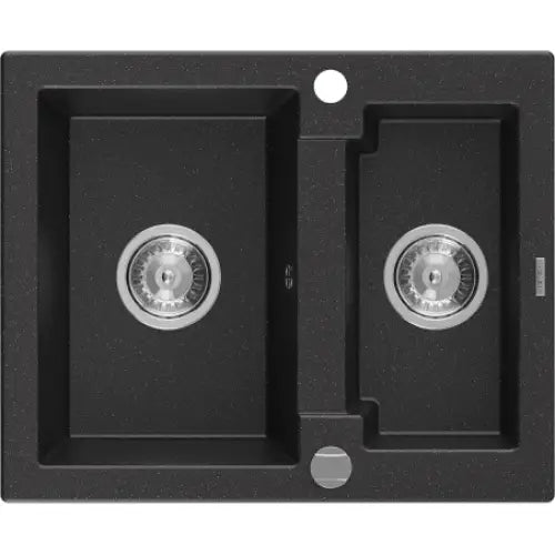 Carlos Kjøkkenvask 1 1/2 Kum 582x475 Mm Svart/sølv - 6518581500-73