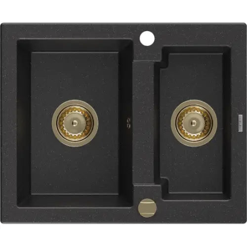 Carlos Kjøkkenvask 1 1/2 Kum 582x475 Mm Svart/sølv - 6518581500-73-g