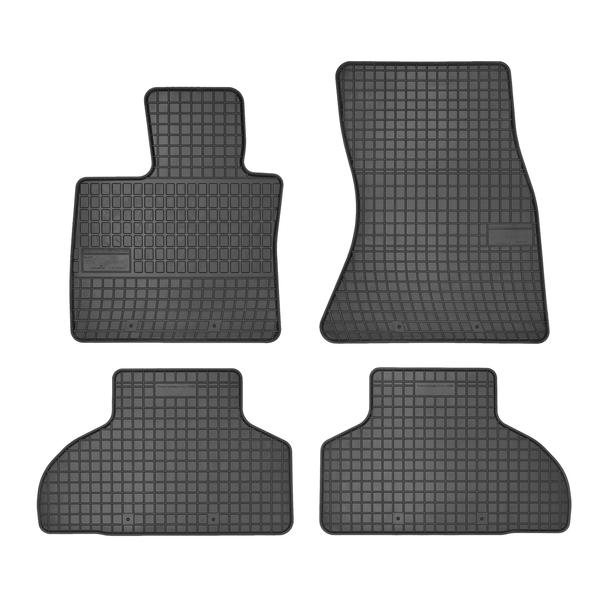 Frogum gummimatter til BMW X6 (F16) / X5 (F15) 2014–2019 – svart, 4 stk, med 1 cm sidekant