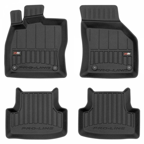 Frogum 3D Premium gulvmatter til Seat Leon III (2012–) – svart TPE med 60mm sidekant, sett med 4 stk.