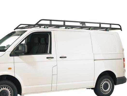 Takstativ Plattform OEM til VW T5 og T6, svart takstativ for lavt tak og delte bakdører