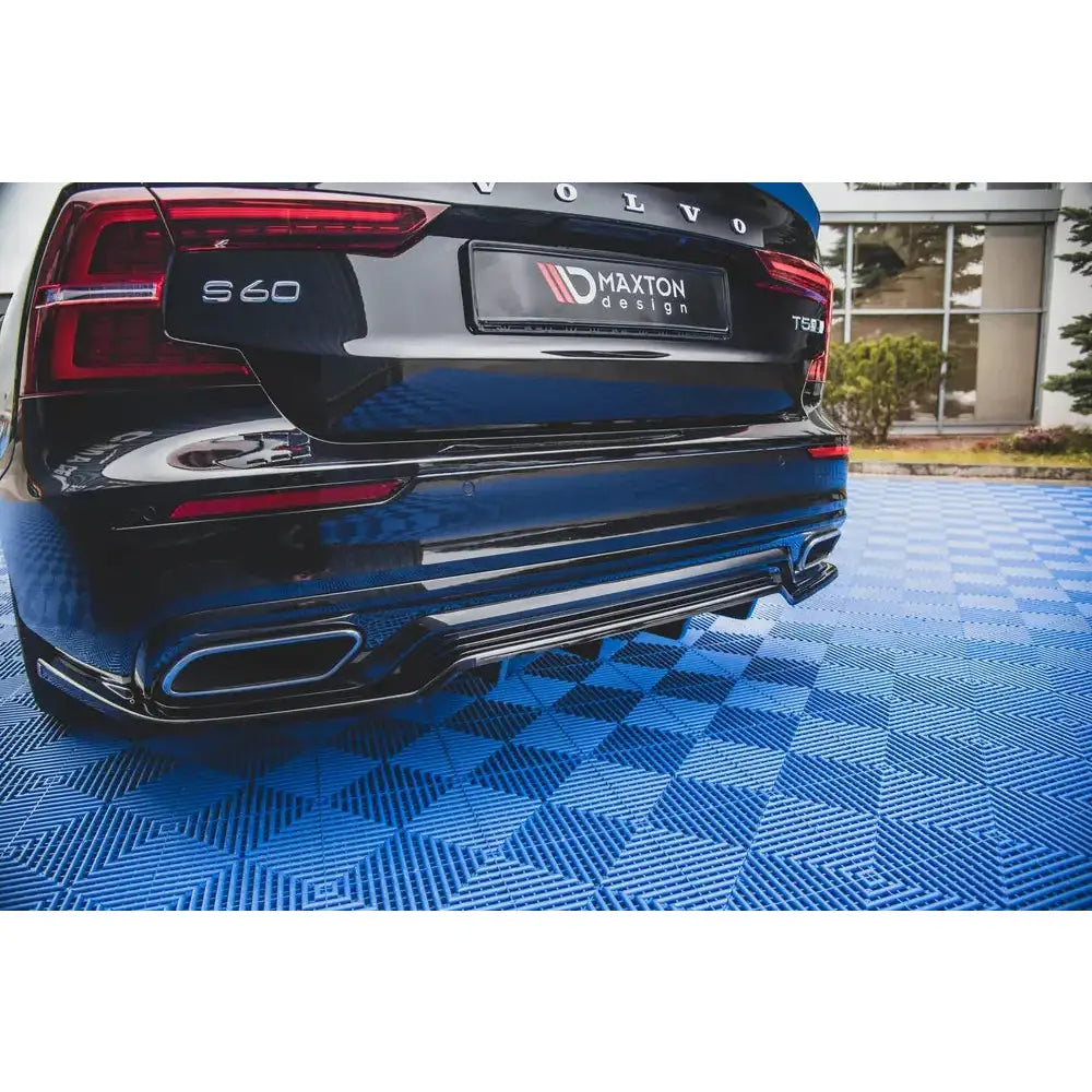 Central Rear Splitter (with Vertical Bars) Volvo S60 R-design Mk3