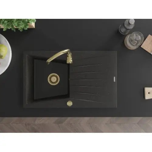 Cesar Kjøkkenvask 1 Kum 775x470 Mm Svart/gull - 6514771010-75-g