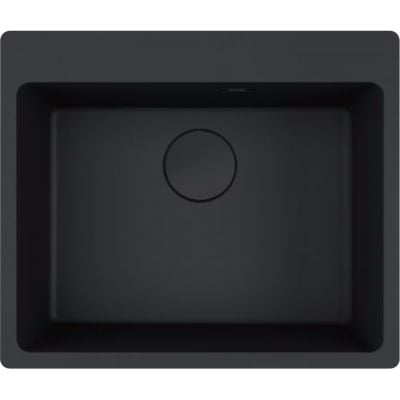 Franke Maris MRG 610-54 FTL kjøkkenvask i granitt matt svart 590x500 mm sett ovenfra