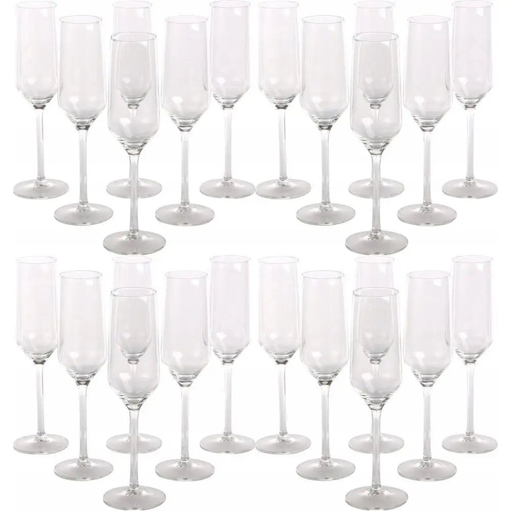 Champagneglass sett Prosecco Altom Design Rubin, seksten høye glass med smal stett og sylindrisk beger.