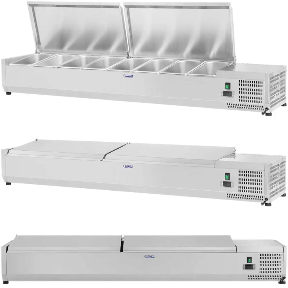 Chilled Countertop With Steel Lid 8x Gn1/3 180cm