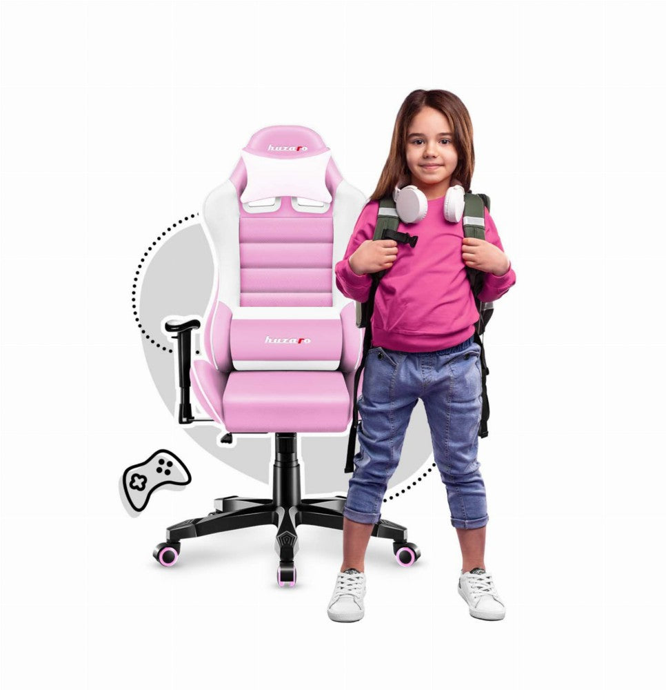 Huzaro Ranger 6.0 Rosa gamingstol for barn – fremvisning rosa fargevalg