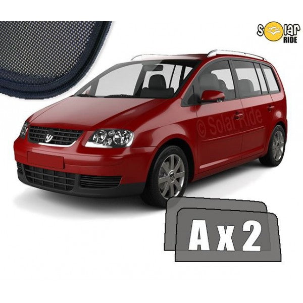 Sr solskjerm i akryl til Vw Touran I (2003-2010) med enkel montering og vindavviser