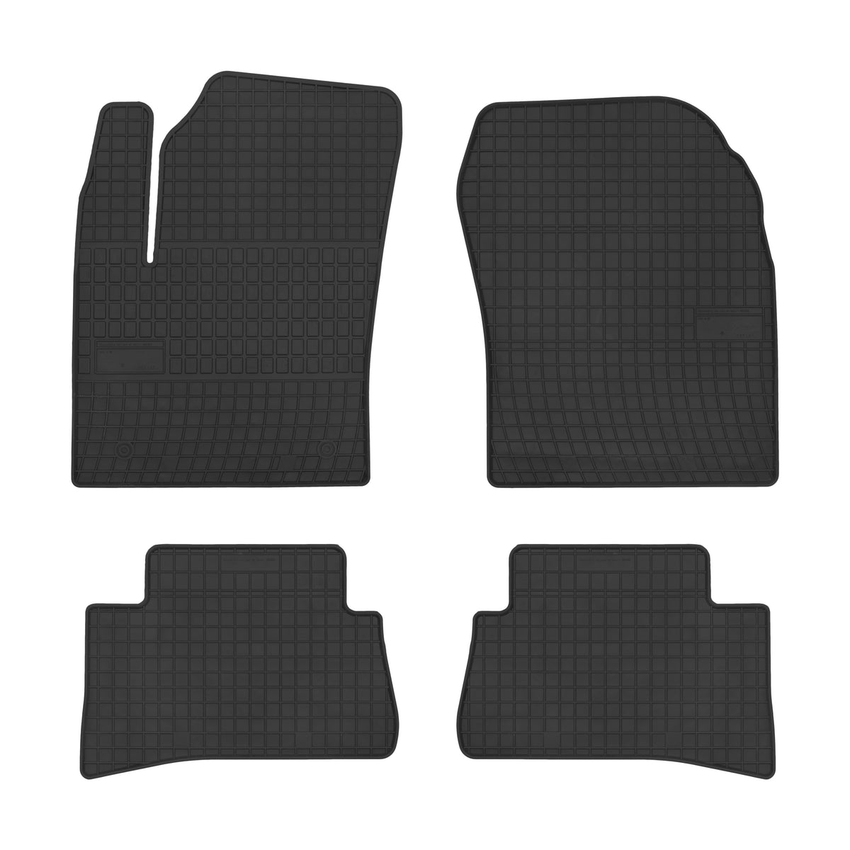 Frogum gummimatter til Toyota CH-R 2016-2023 – svart med 1 cm sidekant, sett med 4 stk