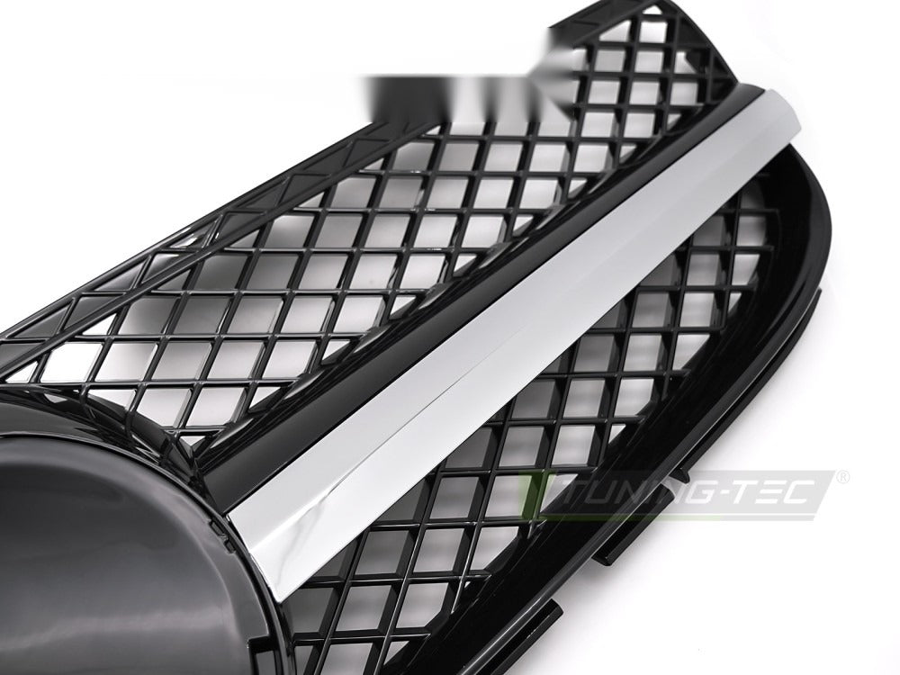Grill Mercedes SL R230 06-11 sett fra siden, struktur synlig.