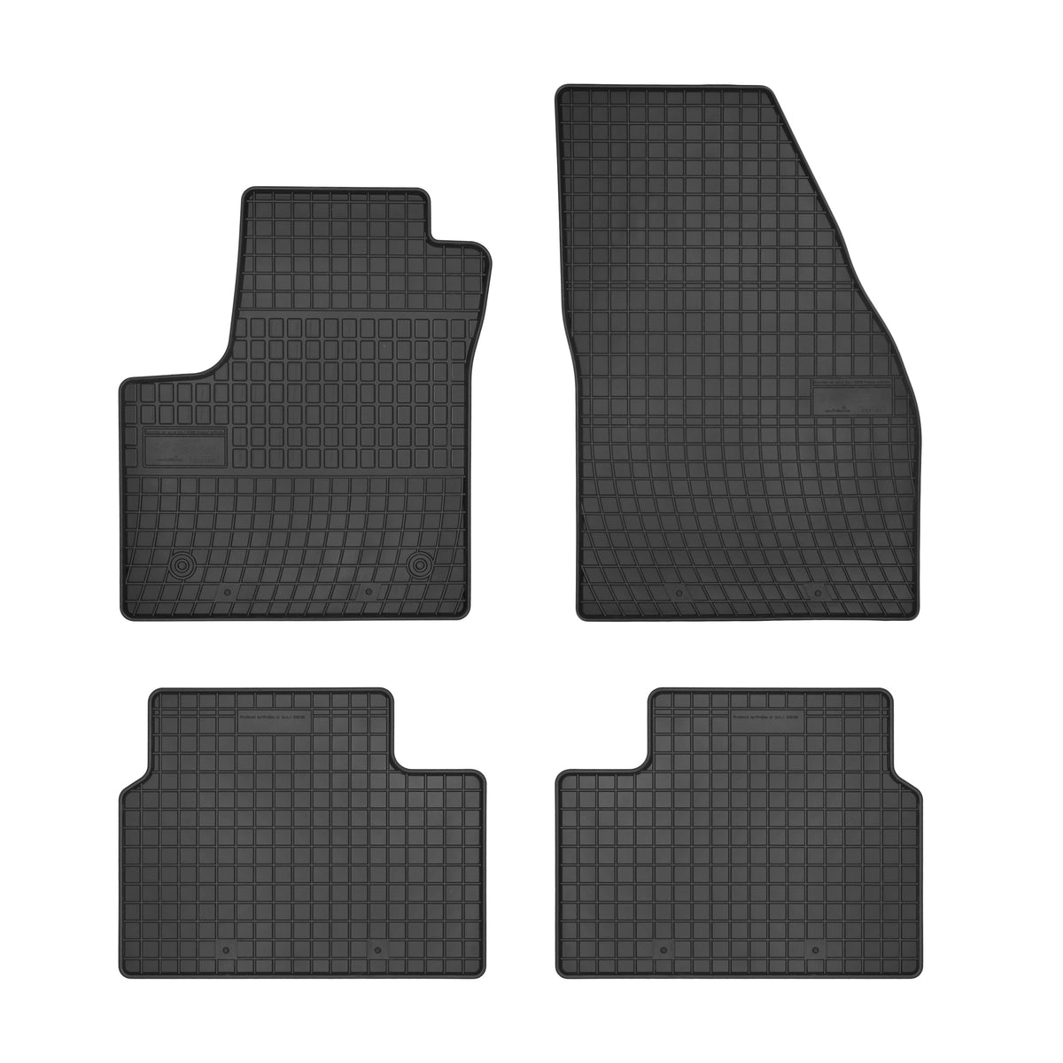 Frogum gummimatter til Opel Meriva II B (2010-) – svart, 1 cm sidekant, sett med 4 matter