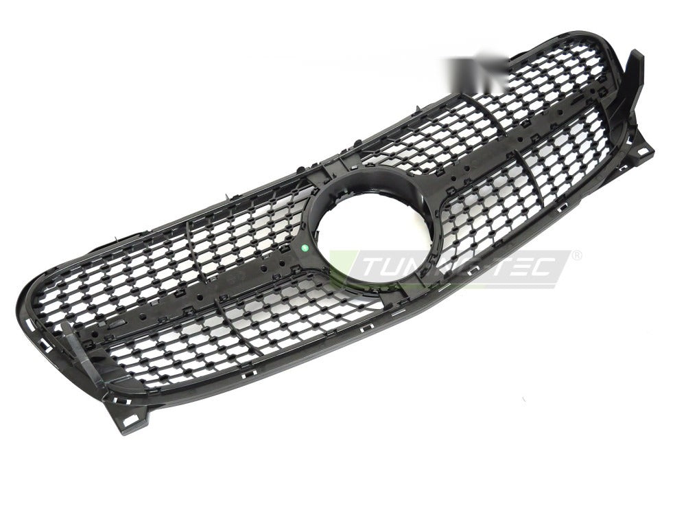 Grill Mercedes GLA X156 13-16 sort/krom med festedetaljer.