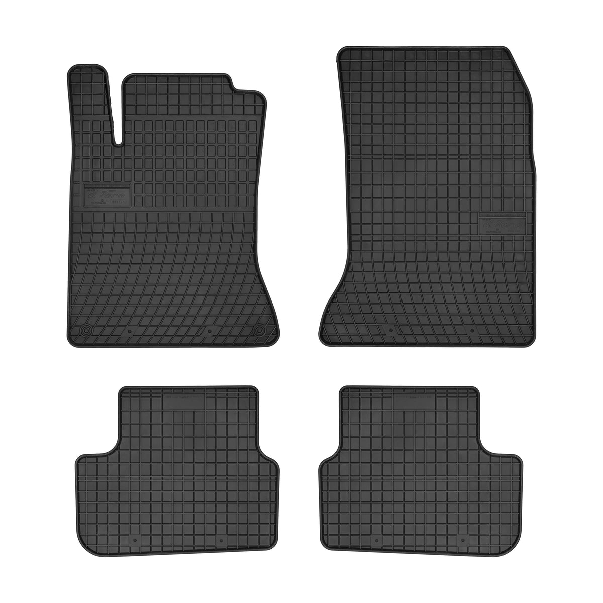 Frogum gummimatter til Mercedes A-Klasse (W176) / CLA (2012-2018) – svart, 4-delers sett med 1 cm sidekant
