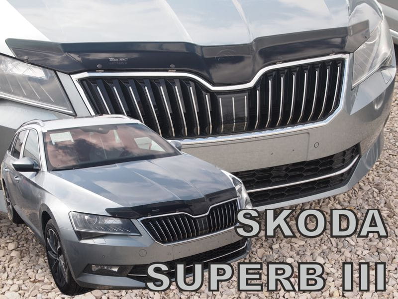Heko panserbeskytter i akryl til Skoda Superb III (2015-2019) med sort gloss finish og enkel montering