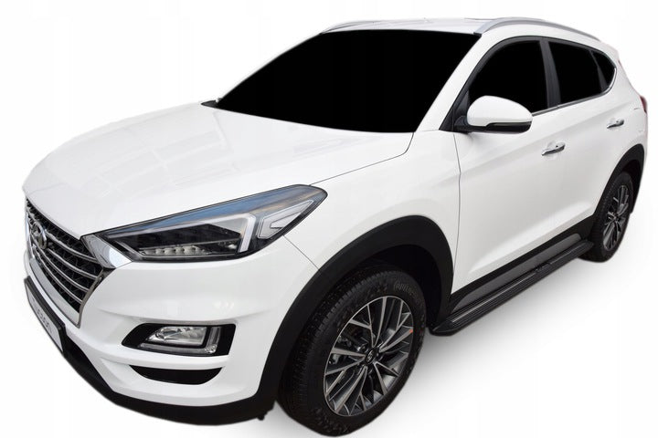 Stigtrinn Scoutt til Hyundai Tucson 2015-2020 i aluminium og ABS, enkel montering uten boring