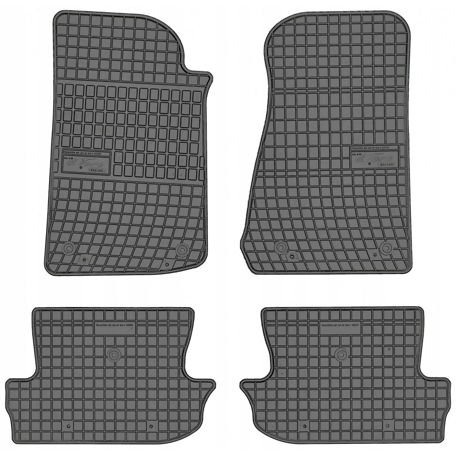 Frogum gummimatter til Jeep Wrangler JL (2017–) – svart-anthracite, 4 stk., vanntett med 1 cm sidekant