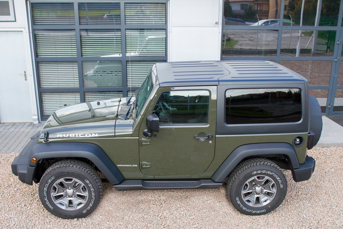 Stigtrinn Jeep Wrangler JK Ventshield (2006-2018) - sett forfra